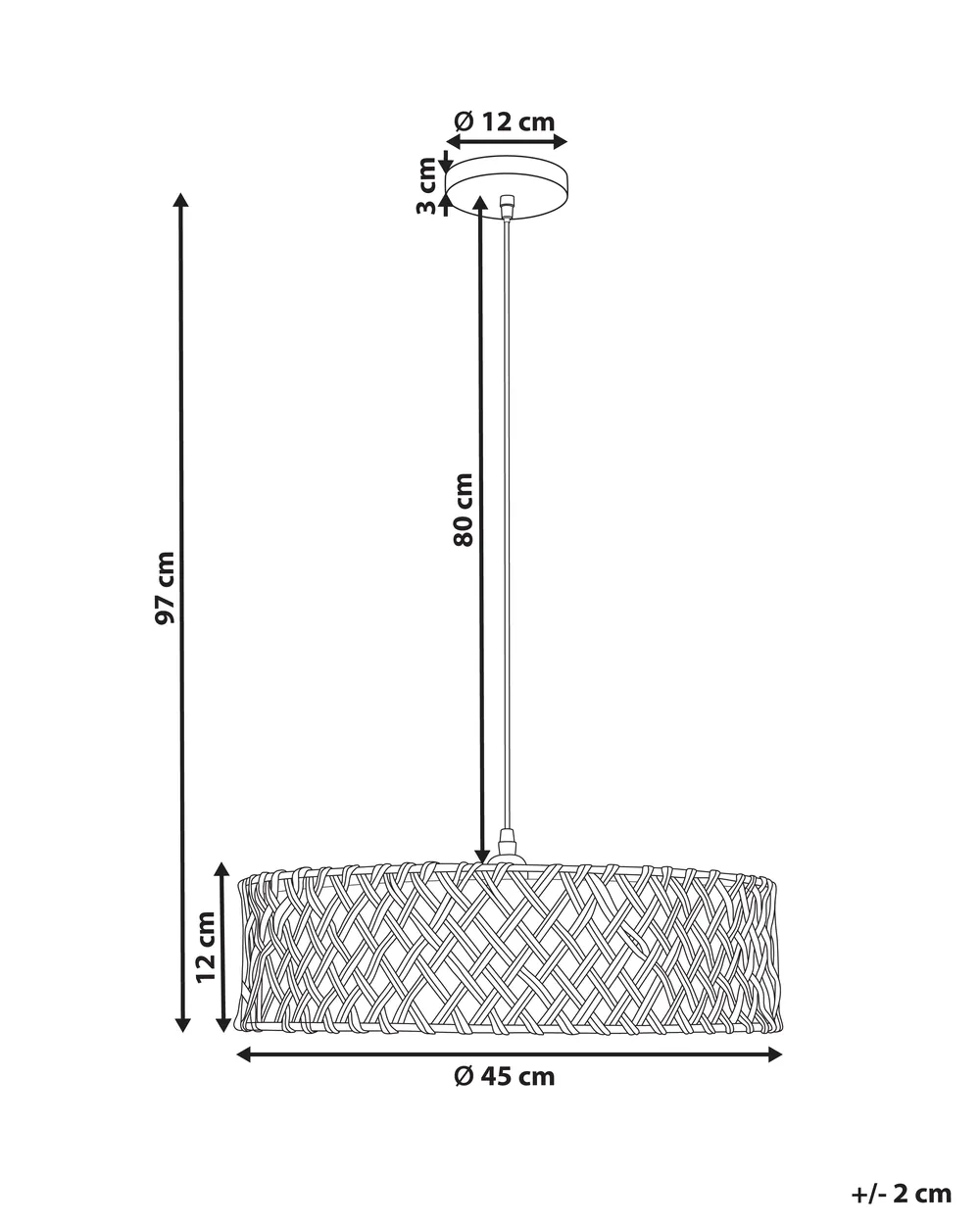 Pendant Lamp BLONDIN Paper Rope Natural_1008503