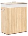 Laundry Basket KANDY Bamboo Light Brown 100 L