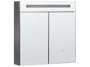 Bathroom Wall Mounted Mirror Cabinet LED JARAMILLO 60 cm 60 cm Black_905822
