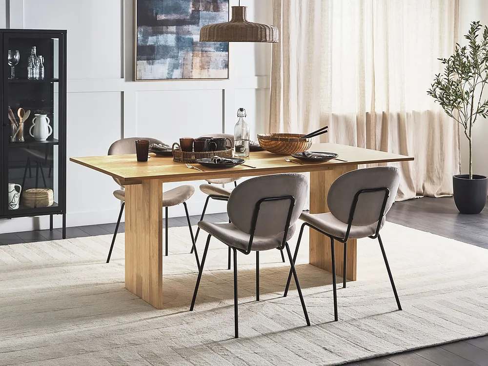 Ruokapöytä MOORA Luonnollinen saarniviilu 180 cm 90 cm_1150896