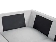 Corner Sofa 3 Seater ELGA Linen Light Grey Left Hand_879313
