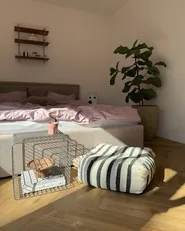 Säng med förvaring MONTLAUR Bouclé Beige 180 x 200 cm_975470