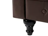 Sofa 3 Seater CHESTERFIELD Velvet Dark Brown_1065053