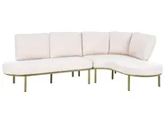 Garden Sofa with Table 4 Seater POLLINA Metal Green_1079010