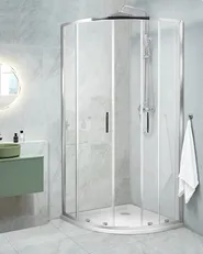 Shower Enclosure JUKATAN 900 x 900 x 1850 mm Silver_944689