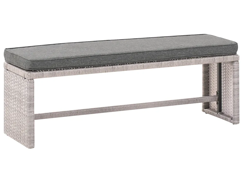 Garden Lounge Set with Table 8 Seater VITERBO with Cushions PE Rattan Grey_704724