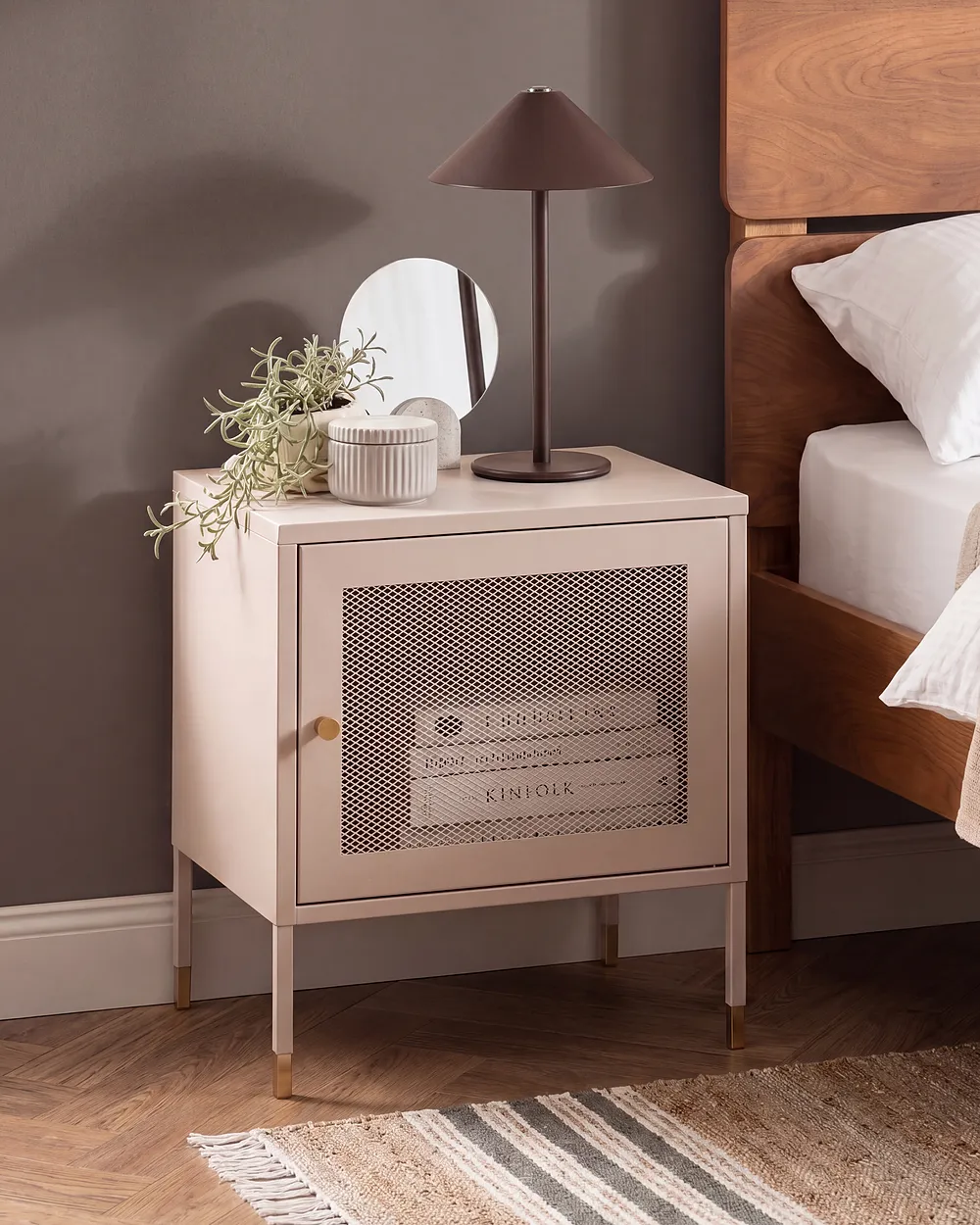 Nattbord OSSETT Metall Beige_1160922