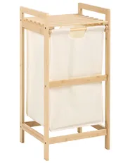 Tvättkorg TOROTAL Bambu Ljusbrun/ Beige 40 L_1136697