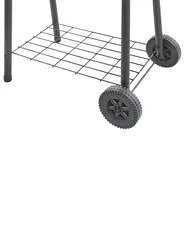 Charcoal BBQ Grill SATAH with Smoker Metal Black_822697