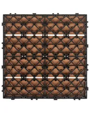 Outdoor Flooring ATESSA Wood-Plastic Composite (WPC) Light Brown_966724