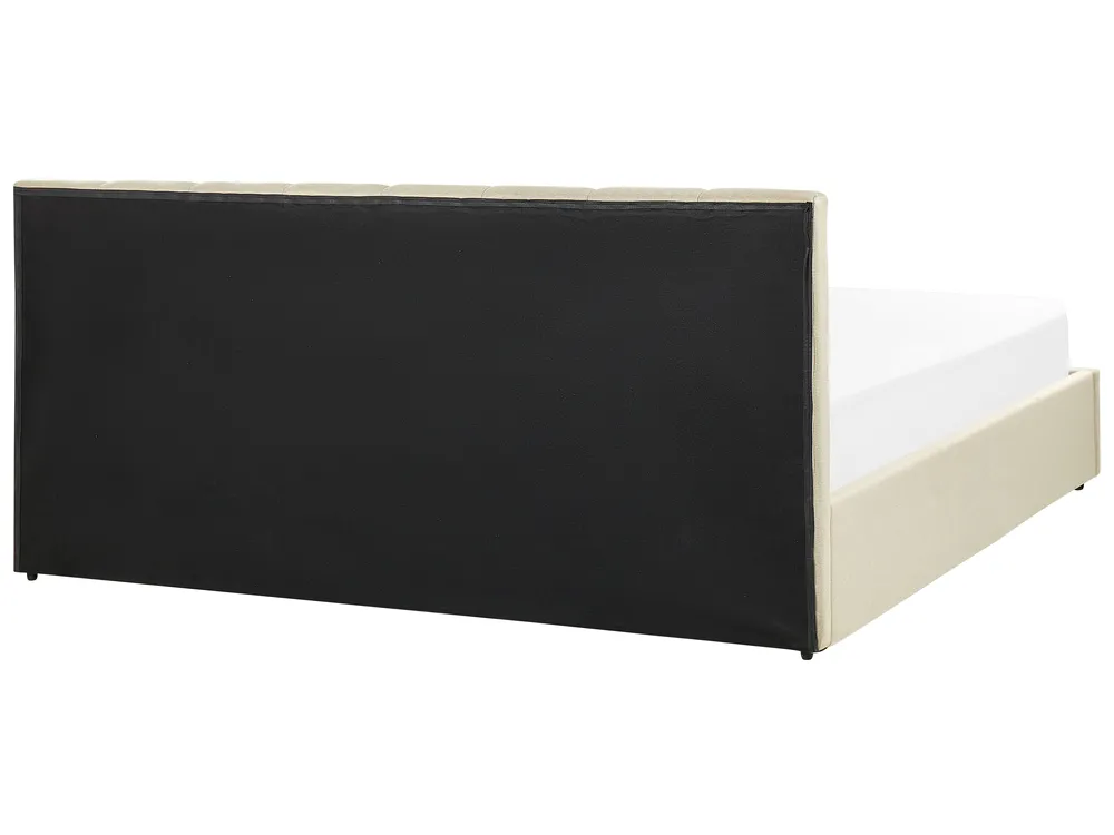 Sänky säilytystilalla DREUX Kangas Beige 180 x 200 cm_861189