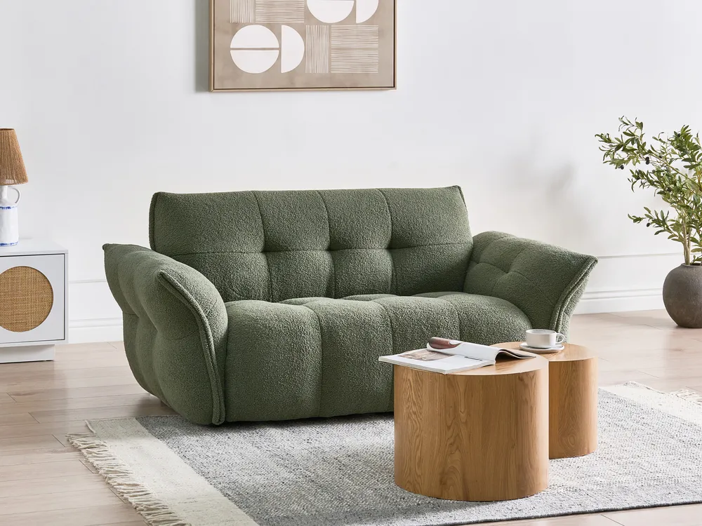 Sofa 2 Seater HALBA Boucle Green