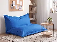 Bean Bag 600 L FUZZY 180 cm 230 cm Dark Blue_765136