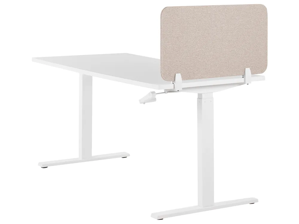 Desk Screen WALLY 80 x 40 cm Beige_853083