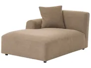 Modular Corner Sofa 3 Seater HEDE with Ottoman Fabric Brown Right Hand_1087461