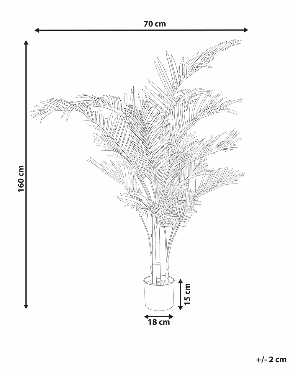Artificial Plant ARECA PALM 160 cm Gold_1028496
