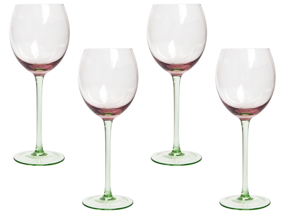Sett med 4 vinglass DIOPSIDE 360 ml Rosa