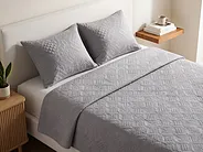 Päiväpeitto ja koristetyynyt ALAMUT 140 x 210 cm Harmaa_1156560