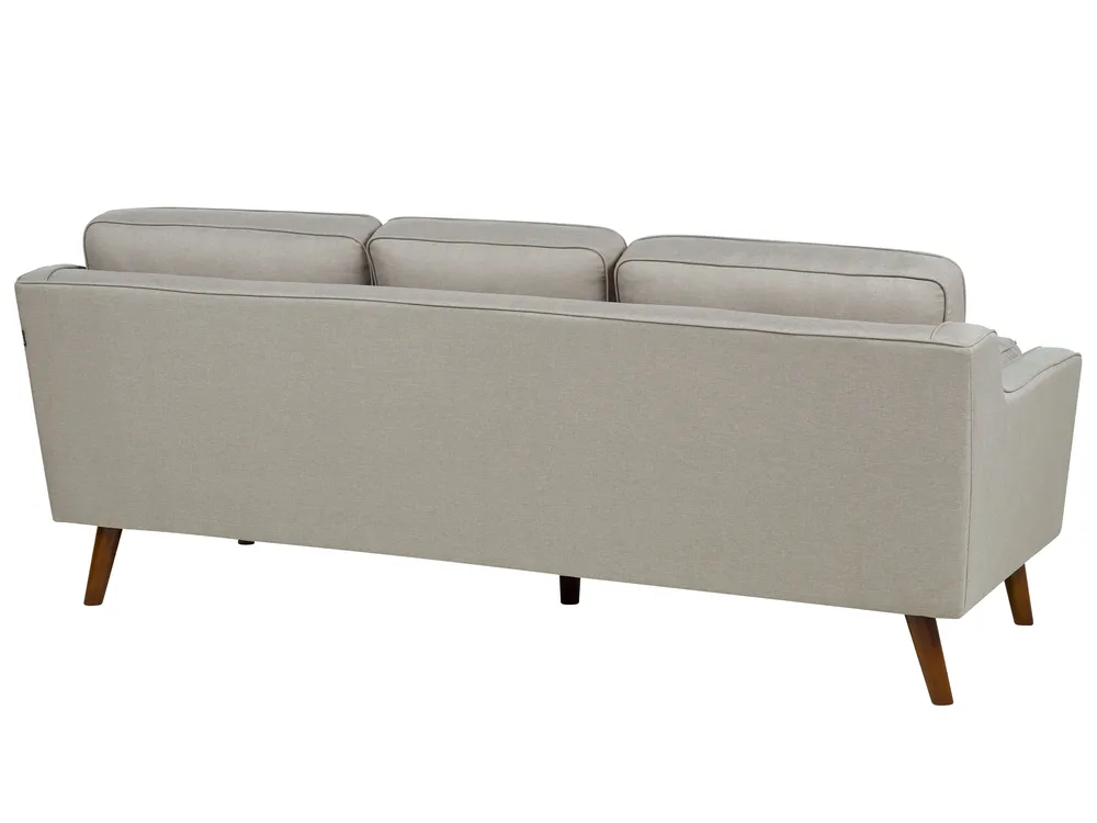 Sofa 3 Seater LOKKA Fabric Beige_897622