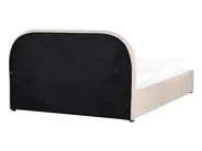 Ottoman Bed QUILLIEN Chenille Light Beige 140 x 200 cm (EU Double)_989505