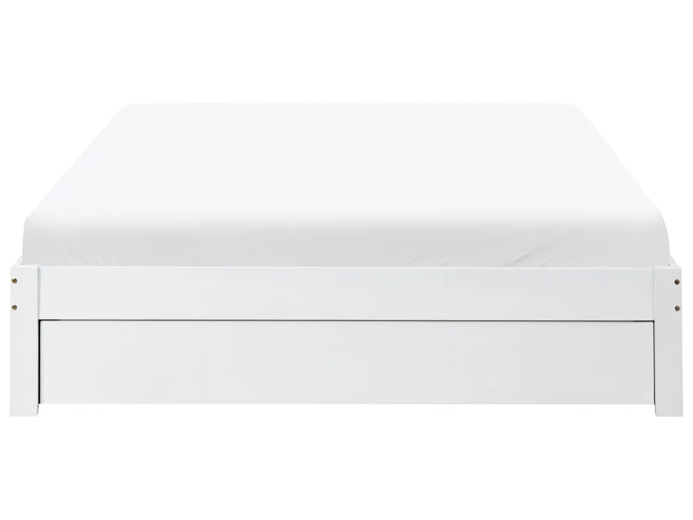 Bed with Storage Drawers without Headboard GIAT Wood White 160 x 200 cm (EU King Size)_1023316