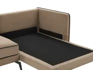 Corner Sofa 3 Seater ALTAN Fabric Brown Left Hand_951193