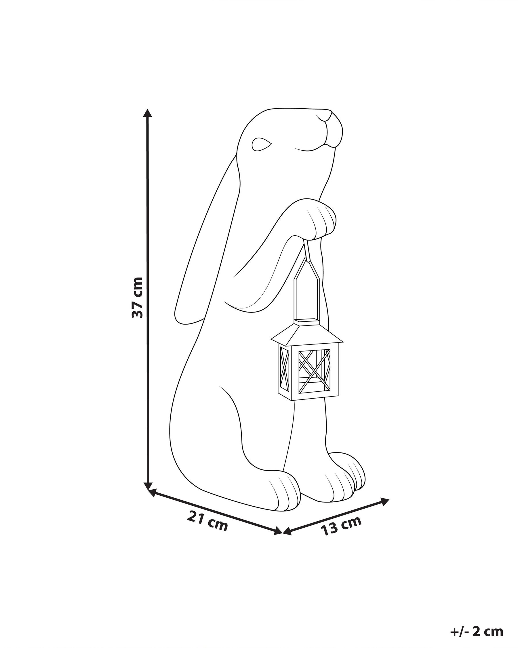Garden Figurine GERLAND Rabbit Off-White_938831