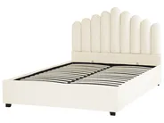 Ottoman Bed VINCENNES Velvet Off-White 160 x 200 cm (EU King Size)_837371