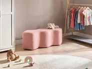 Upholstered Bench LITTLETON Boucle Pink_1082310