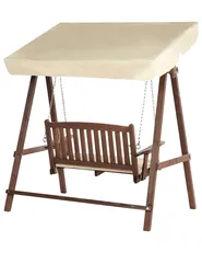 Patio Swing CAVIOLA Spruce Wood Dark Brown_958923