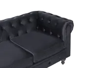 Sohvaryhmä 4-istuttava CHESTERFIELD Sametti Musta_707693