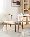 Ruokatuolisetti 2 kpl CRAIG puu Vaaleanruskea/beige