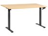 Manual Adjustable Standing Desk DESTINES 160 cm 72 cm Black/ Light Brown