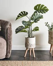 Elevated Plant Pot PREWEZA 23 cm Off-White_979973