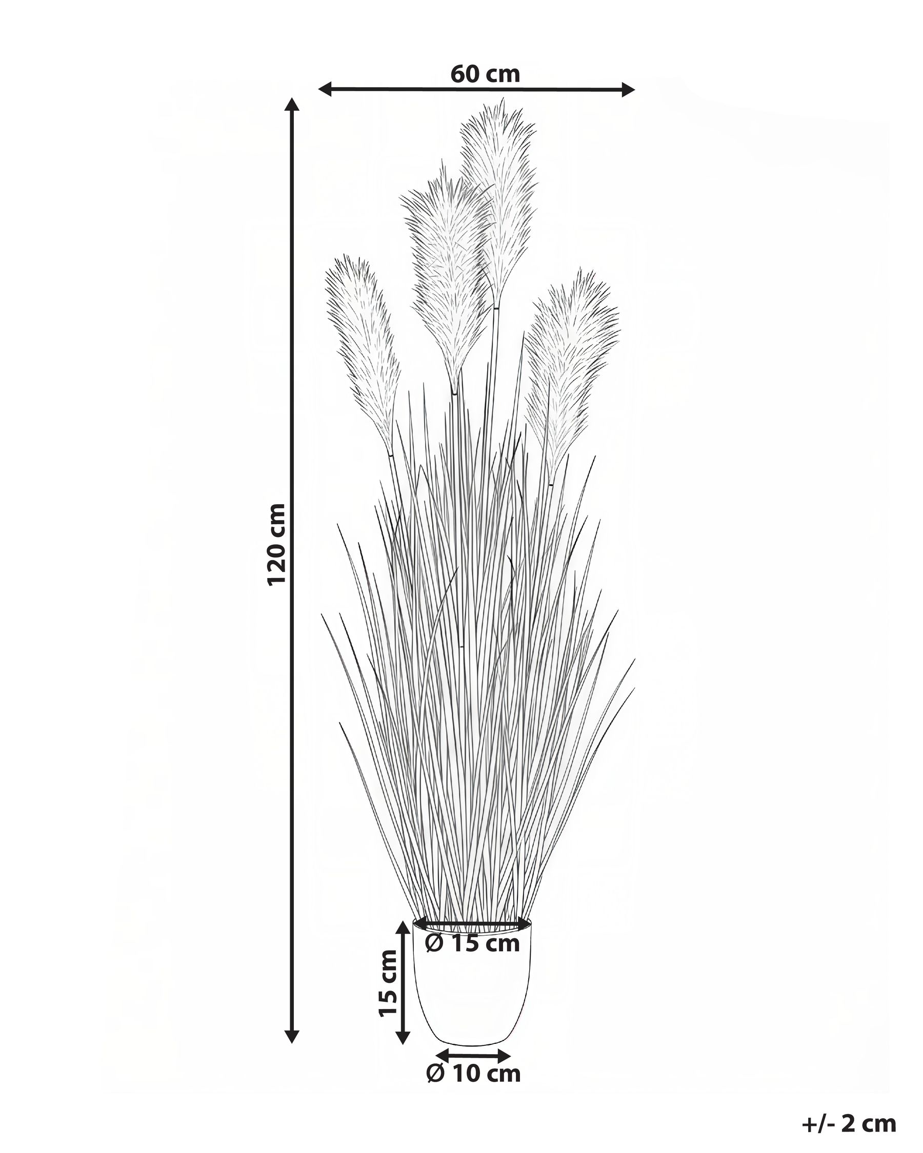 Artificial Plant CORTADERIA GRASS 120 cm Green_1018277