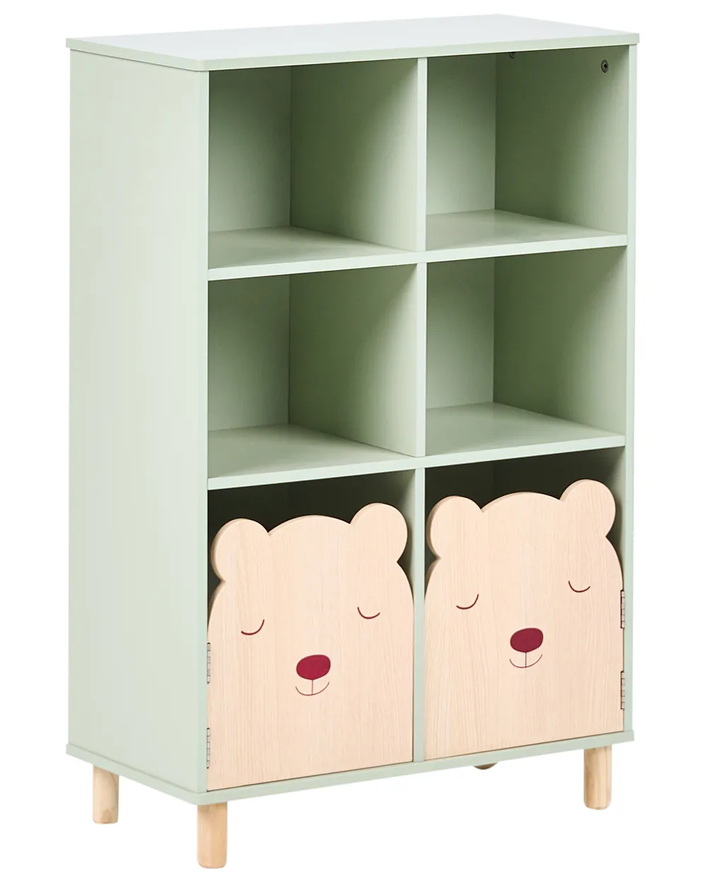 3 Tier Bookcase NOBBY 90 cm Light Green