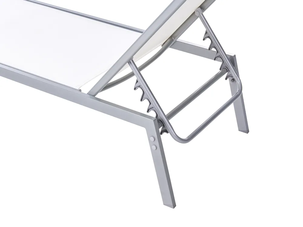 Sun Lounger NOLI Reclining Metal White_1025740