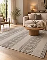 Matta BOZOVA Ljusbeige 200 x 200 cm Ull