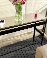 Outdoor Bar Table MAENZA Black Metal_1068705