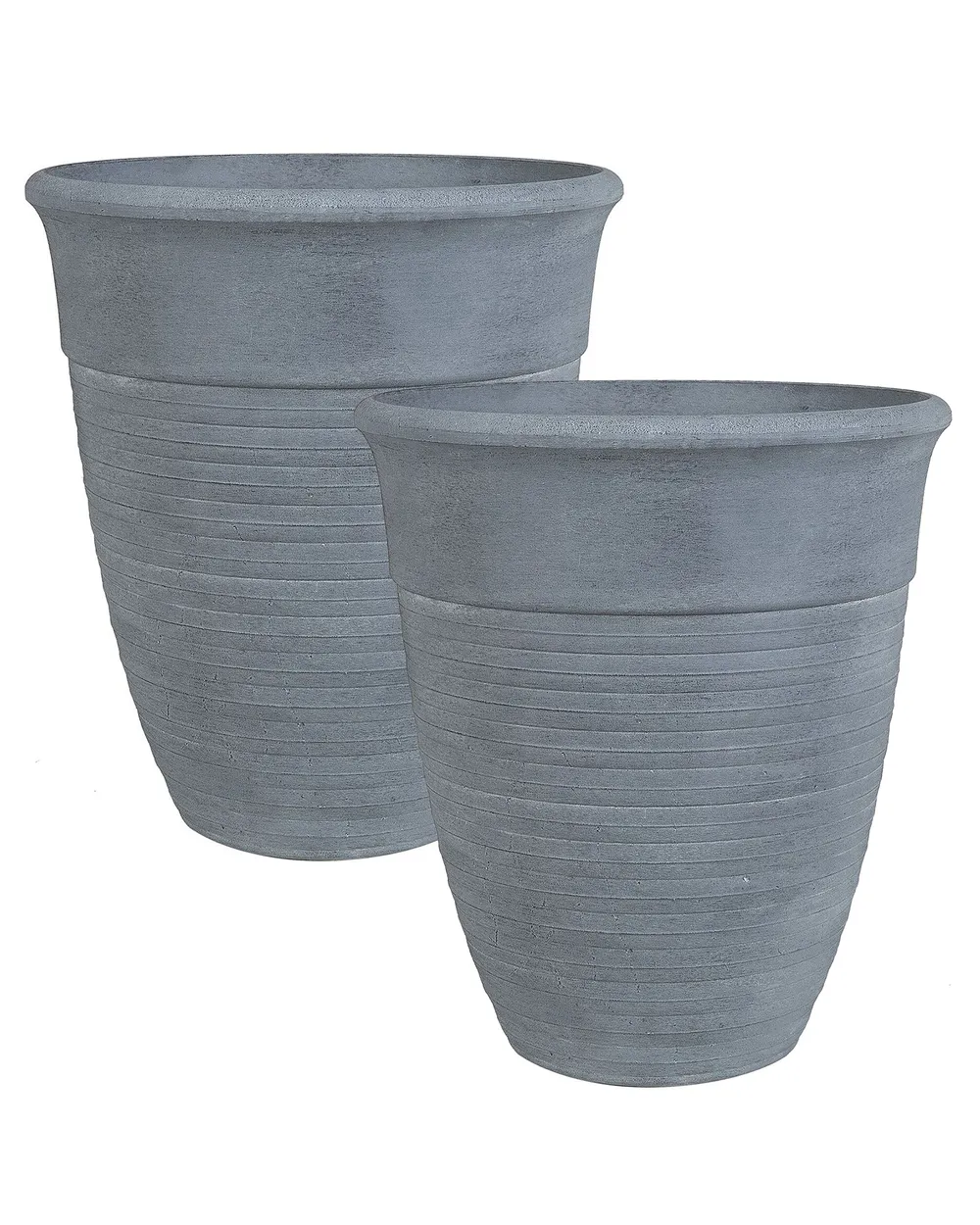 Set of 2 Plant Pots KATALIMA 43 cm Grey