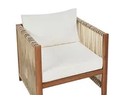 Garden Lounge Set with Table 4 Seater ANTRIA Acacia Wood Beige_926383