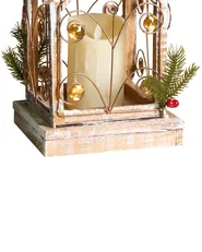 LED-lyhty SYVANSI 46 cm Jouluinen Vaaleanruskea_1028123