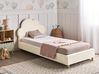 Barneseng Sky Fløyel BELLEVUE 90 x 200 cm Lys beige