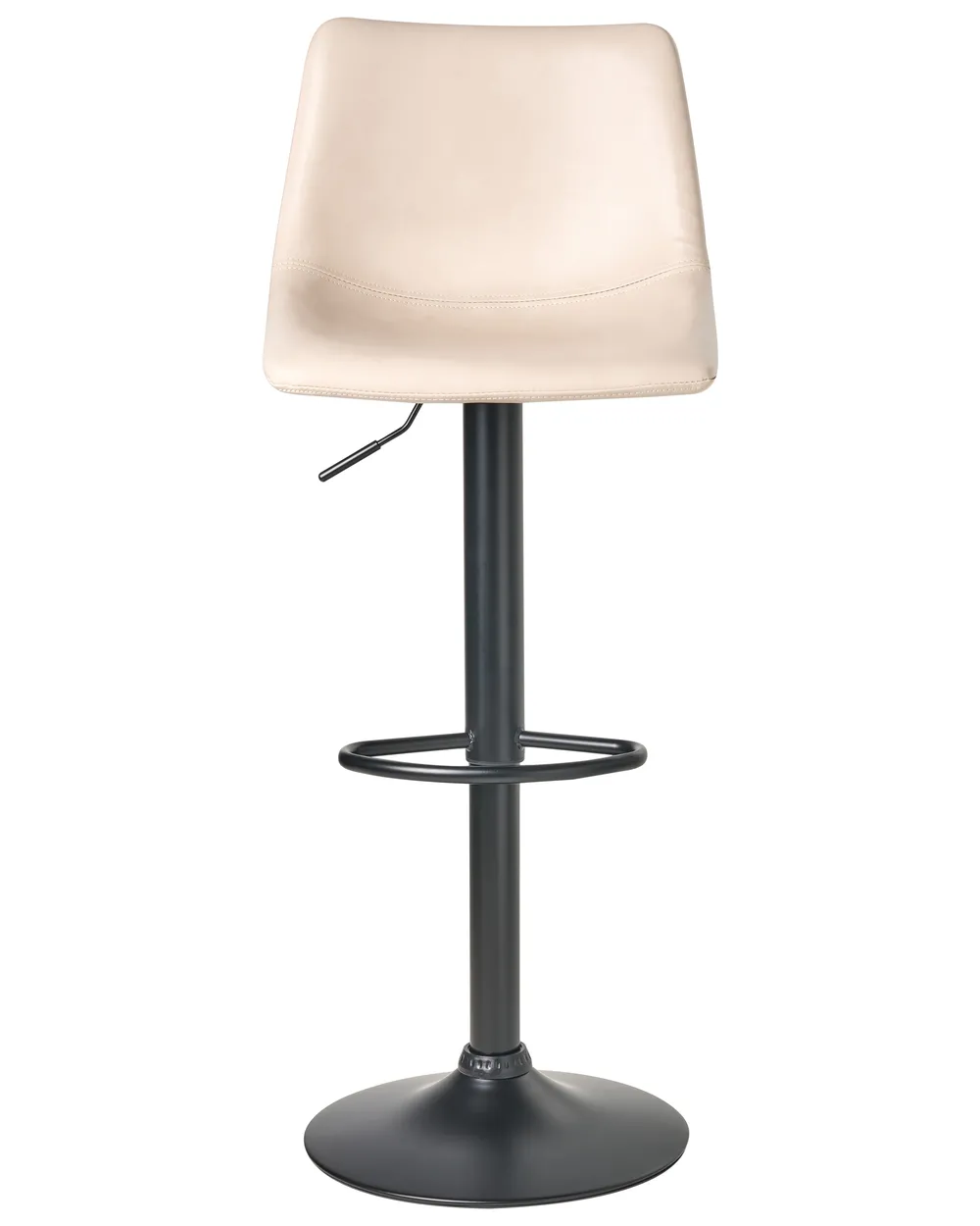 Set of 2 Bar Stools LEBRIJA Swivel Faux Leather Light Beige_1011376