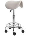 Saddle Stool DUMONT Faux Leather Taupe