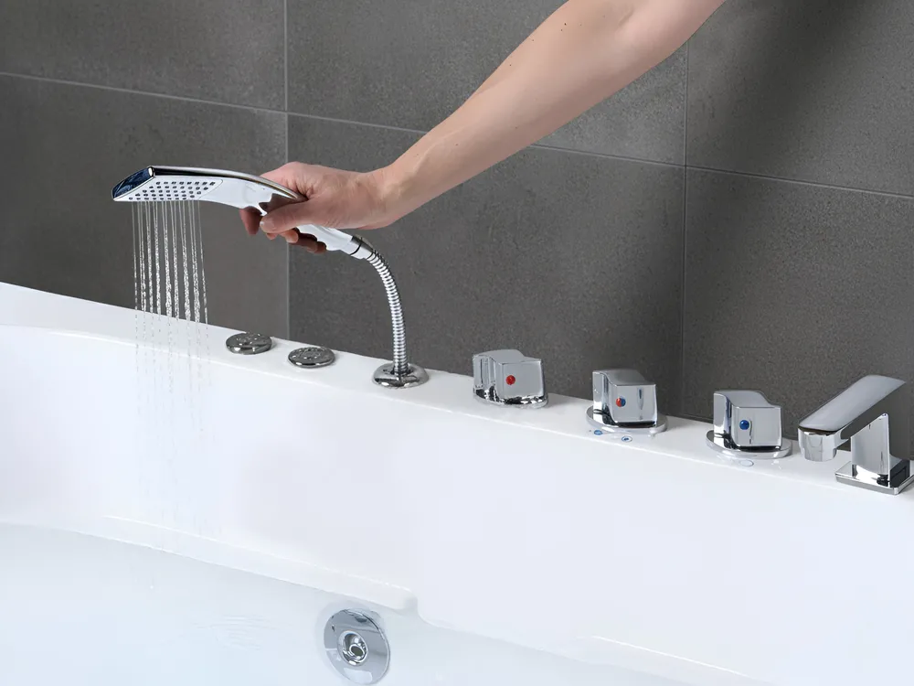 Corner Hot Tub with LED POZUELOS 1700 x 900 mm White_1033633