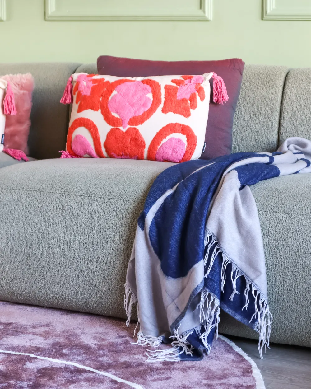 Blanket HALEDE 130 x 170 cm Blue_1050695