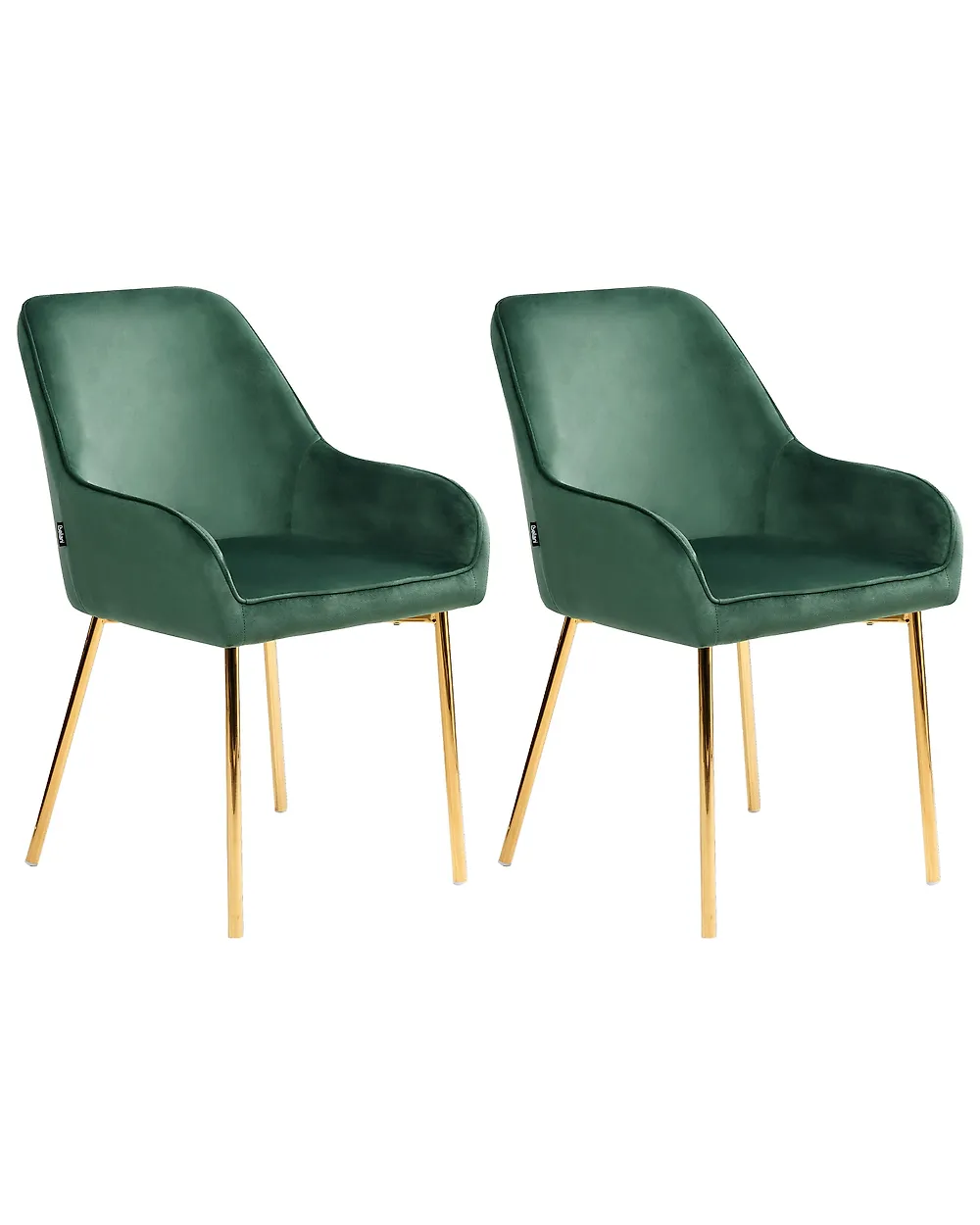 Set med 2 matstolar LOVERNA Sammet Grön_1188004