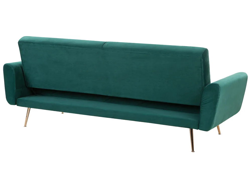 Sofa Bed 3 Seater EINA Velvet Emerald Green_759926
