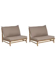 Set med 2 stolar med dynor TODI Bambu Taupe_872735